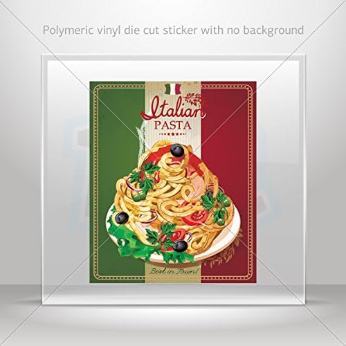 Stickers Decal Italian Pasta Sign Car door Hobbies Sports car Durable Racing (8 X 6.61 In)