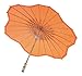 Quasimoon PaperLanternStore.com 32 Inch Orange Paper Parasol Umbrella, Scallop Shaped