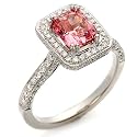 1 3/4ct Purplish Pink Cushion-cut 14k WGD Diamond Ring