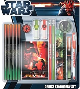 Amazon.com : Star Wars Deluxe Character Stationery Set : Writing Paper ...