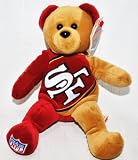 SF 49ERS OFFICIAL NFL LARGE LOGO 8IN SPECIAL FABRIC HOCKEY PLUSH TEDDY BEAR