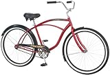 Pacific Cycle Men's Oceanside Bicycle (Charcoal & Red)