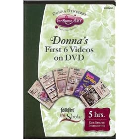 Donna Dewberry's first 6 videos on DVD One Stroke Painting 5 Hours of Instruction