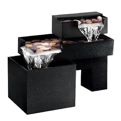 HoMedics WFL-RVRB-2EU Zen Flusswindungs-Brunnen, beleuchtet