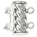.925 Sterling Silver 2-Strand Corrugated Tube Pearl Box Clasp Connector Switch Bead