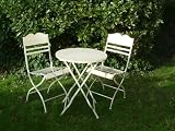 Patio Cafe Table Set in Cream