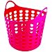 Elliott's Funky Cleaning Plastic Laundry Basket, Pink