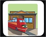 Mouse Pad with Australia, transportation, Melbourne, metro, architecture, building, train