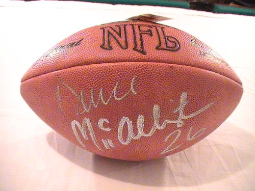 DEUCE MCALLISTER SIGNED AUTOGRAPHED FOOTBALL OFFICIAL NFL GAME BALL NEW ORLEANS SAINTS COA