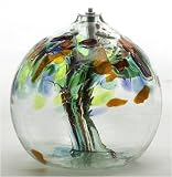 Kitras Art Glass - Oil Lamp - Hand Blown Glass - 6