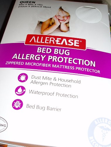 Aller-Ease Bed Bug, Waterproof & Allergy Microfiber Mattress Encasement, Queen