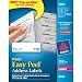 Avery Easy Peel Mailing Labels for Laser Printers, 1.33 x 4 Inches, 14-Up, White, Box of 1400 (05162)