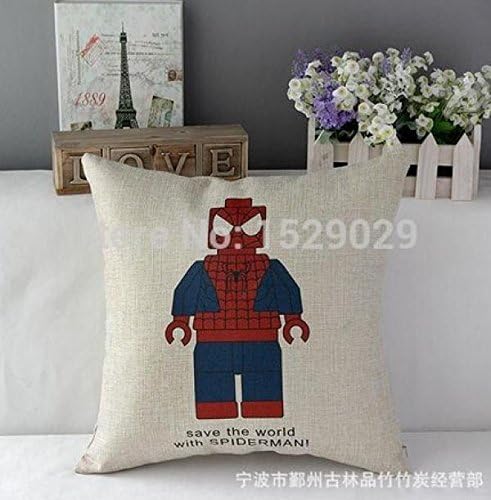 Super Heros Cartoon Pillow Cushion Cover Pillow Spiderman Figure