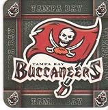 8 Absorbent Drink Coasters Football Motif - Tampa Bay Buccaneers