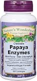 Nature's Wonderland Papaya Enzyme, 120 Chewable Lozenges (Pack of 4)