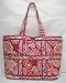 Vera Bradley Raspberry Fizz Large Tic Tac Tote