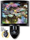 Monet: Violet Lilies   Night Light by Art Plates