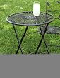 Folding Bistro Table with Bird Detail Folding Bistro Table with Bird Detail