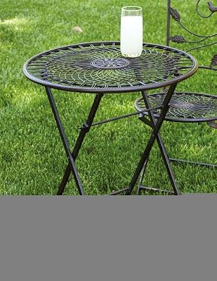 Folding Bistro Table with Bird Detail