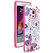 Note 4 Case, Style4U Galaxy Note 4 Butterfly Design Slim Fit Hybrid Armor Case for Samsung Galaxy Note 4 with 1 Stylus and 1 HD Clear Screen Protector [Butterfly Hot Pink]