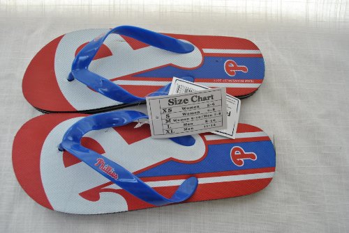 Philadelphia Phillies MLB Unisex Flip Flop Beach Shoes Sandals slippers size medium
