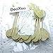 DOOXOO Handmade Glittery Gold Valentine/Love Heart Cupcake Toppers Set of 36