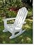 Outdoor Patio Adirondack Rocker Chair - White