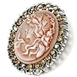 November Birthstone Brown Beauty Cameo Brooches And Pins Vintage