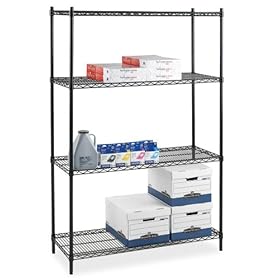  4-Shelf Wire Shelving Unit 48x24x72 - Lorell - LLR69140