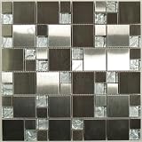 Stainless Steel Unique Shapes Silver Stainless Steel Series Glossy Glass and Metal Tile - 18209