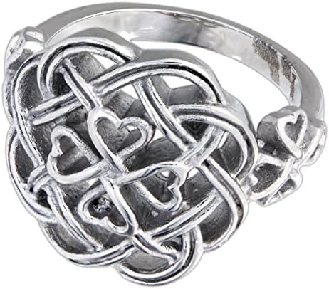 Ashling Aine Eternity Love knot Celtic Shamrock Cross Ring (10)