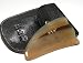 Unique Buffalo Horn Hand Held Massage Gua-Sha Tool w/RANDOM COLOR Cowhide Full Grain Leather Gift Bag(3.5