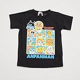 アンパンマン半袖Tシャツ 天竺 オールスター パネルプリント 90ｃｍ/95ｃｍ （TA3289) (90cm, ブラック)