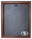 NFL San Francisco 49ers Cabinet Style Jersey Display, Brown