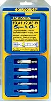 Eazypower 82681 Spin It Out Damaged Screw Removers, #0, #1, #2, #3, #4