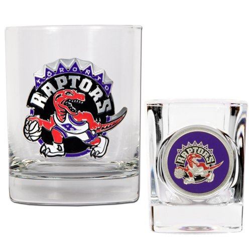Toronto Raptors Rocks Glass & Square Shot Glass Set