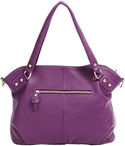 Hotwt Women's eather Soft Tote Top-Handle Shoulder Bag Cross Body Handbag Satchel Purse (Navy Blue)