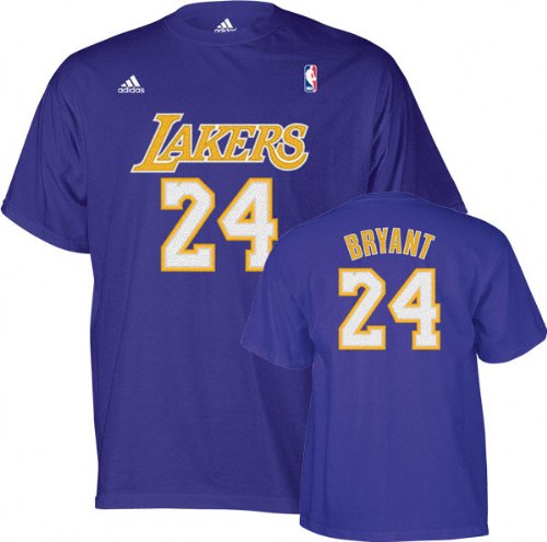 Kobe Bryant Los Angeles Lakers Adidas Name and Number T-Shirt
