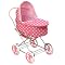 Pink W/white Polka Dots 3-in-1 Doll Pram, Carrier, & Stroller