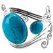 Faux Turquoise Round Cuff Bracelet