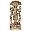 Worship Statue Lord Vishnu Brass Figurines 5.75 x 2.5 x 1.75 inches