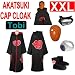 Set Naruto cosplay costume pour Tobi - Cape Akatsuki (XXL) + Naruto Tobi masque (jaune) + Tobi (Uchi