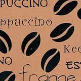 Printed Burlap-Coffee Beans 47/48" Wide 100% Jute D/R-Coffee Beans-Black  8 yards