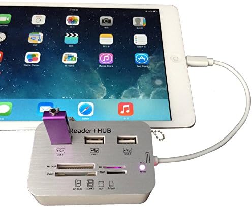 CNENO 7 in 1 Camera Connection kit for iPad 4/iPad Air/iPad Mini/iPad Mini 2 Card Reader + 3 USB HUB