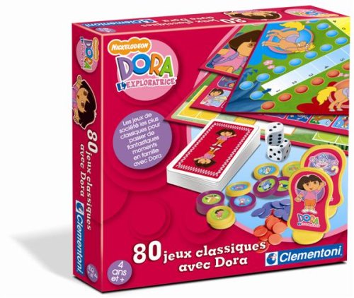 Clementoni - Jeux de société -  80 Jeux Classiques Dora