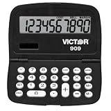 (Price/EA)10 Digit Handheld Calc., Folding, 6-1/2x10-1/2x1/2, BK/WE