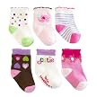 Just One Year Fancy Cuff Socks 6-pk. - Pink (0-9 mos.)