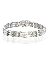 3 ROW WHITE CZ BRACELET