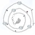 Waist Jewelry Sterling Silver Belly Chains Max Length 42 inches (b206a)