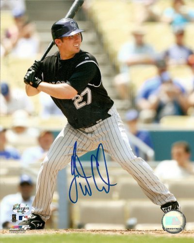 Garrett Atkins Signed Colorado Rockies Road 8x10 Photo